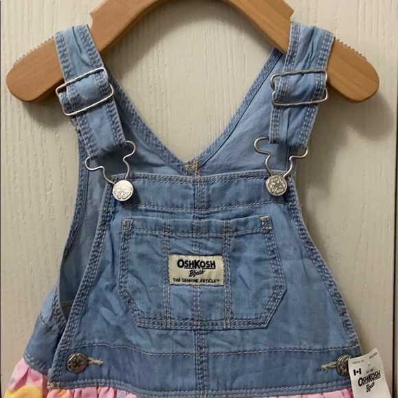 ✨Host Pick✨ OshKosh Chambray & Pink Flowered Dress - Picture 2 of 5